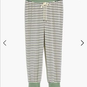 Madewell Velour Striped Joggers new with tags size medium